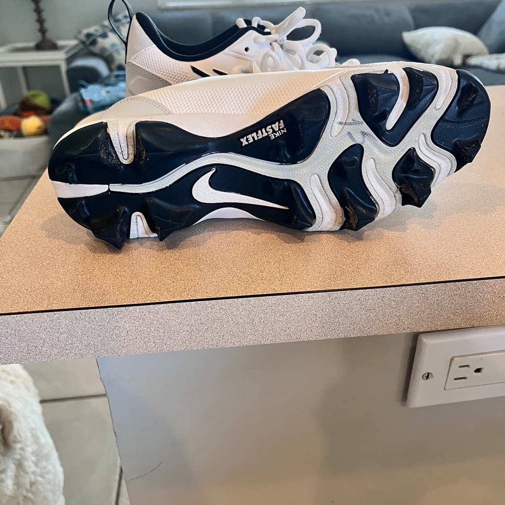 Nike Kids White and Black Cleats